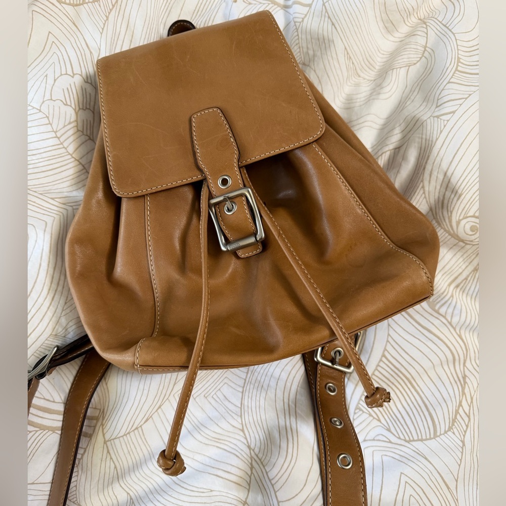 Coach Vintage Leather Drawstring Backpack